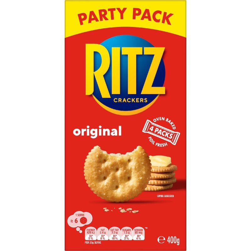 Ritz Original Crackers Biscuits Party Family Pack 400g