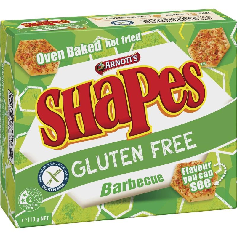 Arnotts Shapes Gluten Free Barbecue BBQ Crackers Biscuits 110g