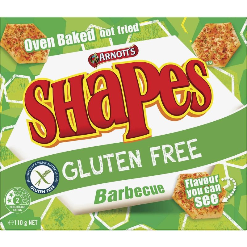 Arnotts Shapes Gluten Free Barbecue BBQ Crackers Biscuits 110g