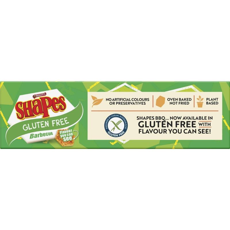 Arnotts Shapes Gluten Free Barbecue BBQ Crackers Biscuits 110g