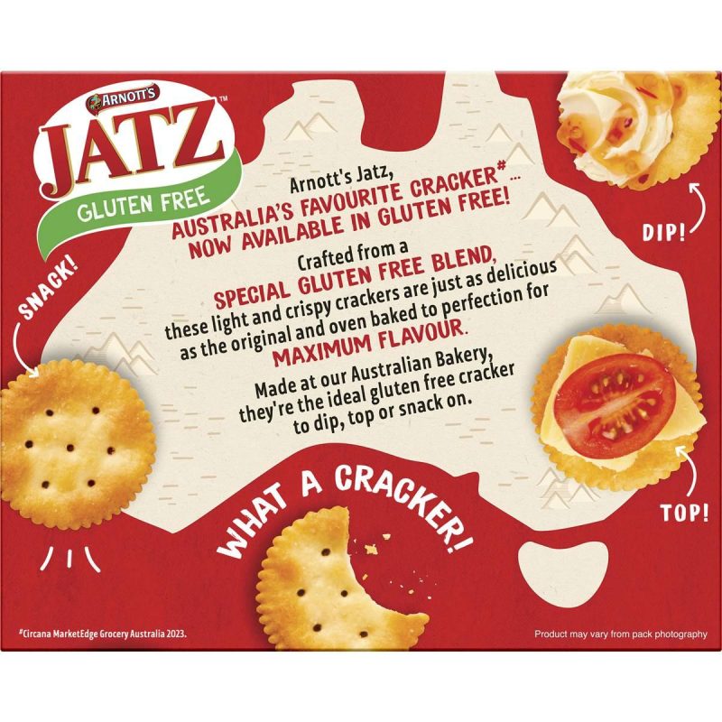 Arnotts Jatz Gluten Free Crackers Biscuits 130g