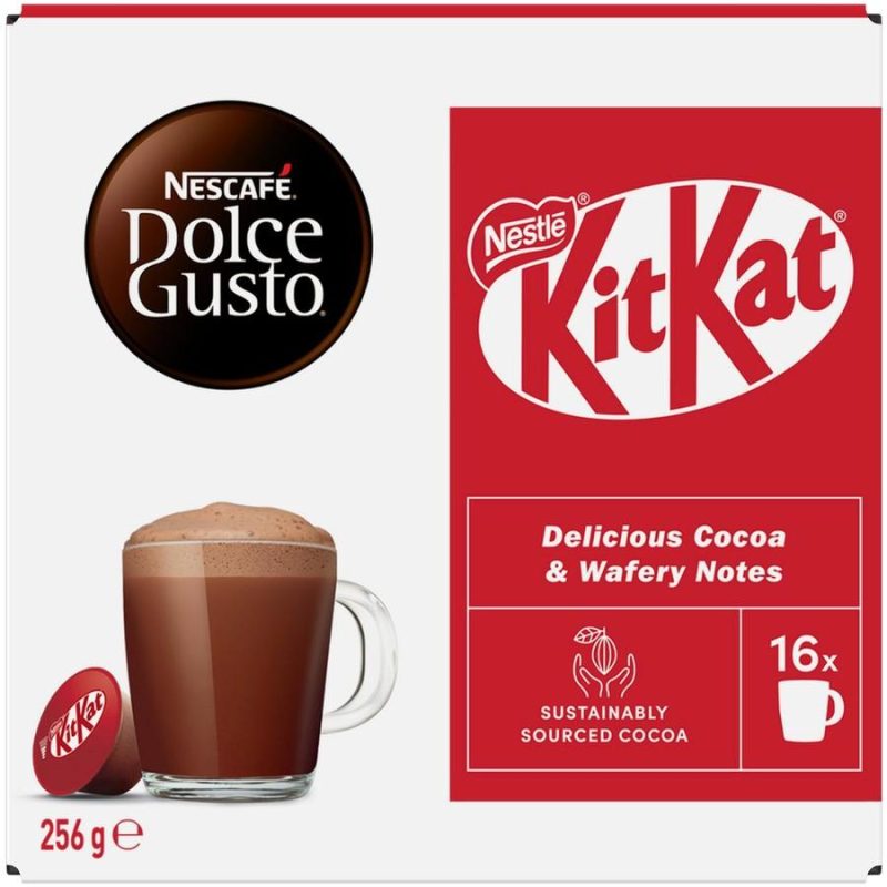 Nescafe Dolce Gusto Kit-Kat Hot Chocolate Pods Capsules 16 Pack