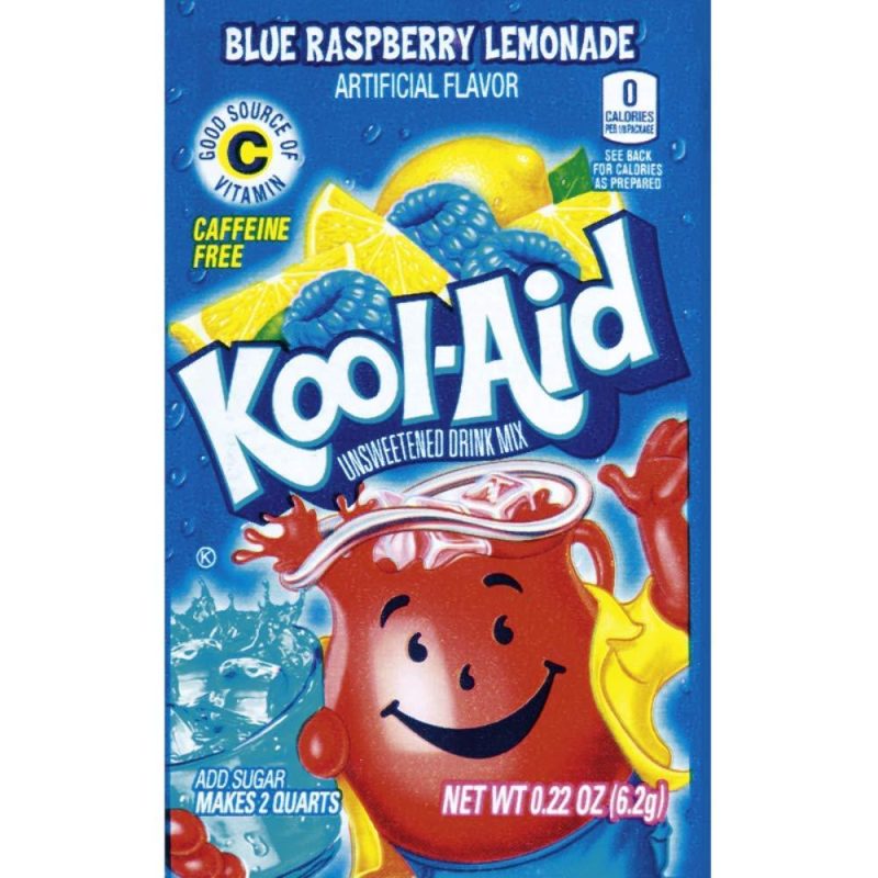 Kool Aid Instant Drink Mix Powder Blue Raspberry Lemonade Sachet 6g