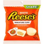 Reeses White Chocolate Miniature Cups With Peanut Butter Share Bag 120g