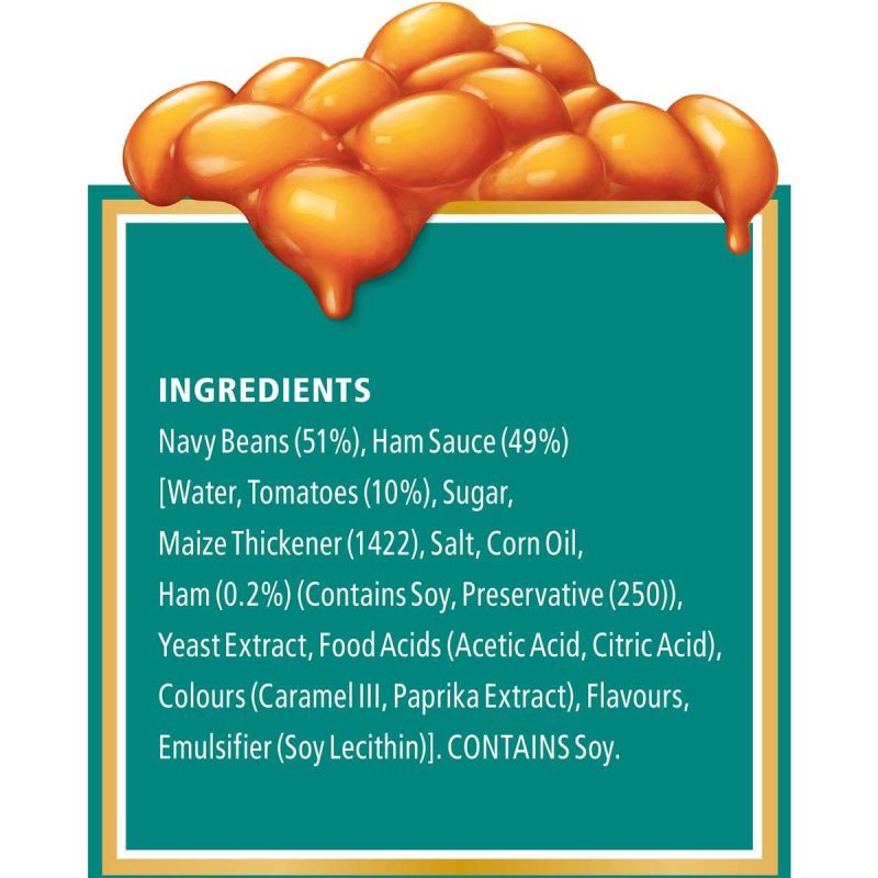 Heinz Baked Beans In Ham Sauce Can 300g