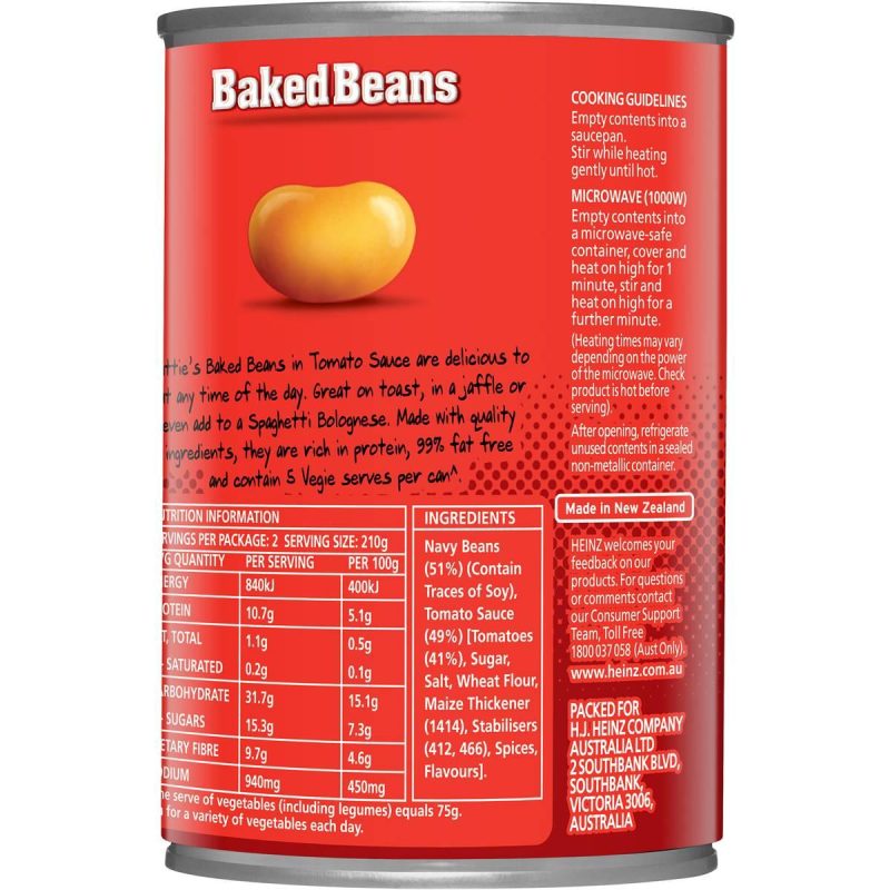 Watties Baked Beans In Tomato Sauce Can 420g