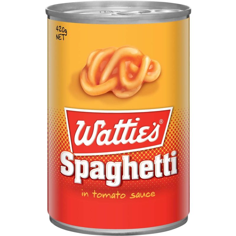 Watties Spaghetti In Tomato Sauce Can 420g
