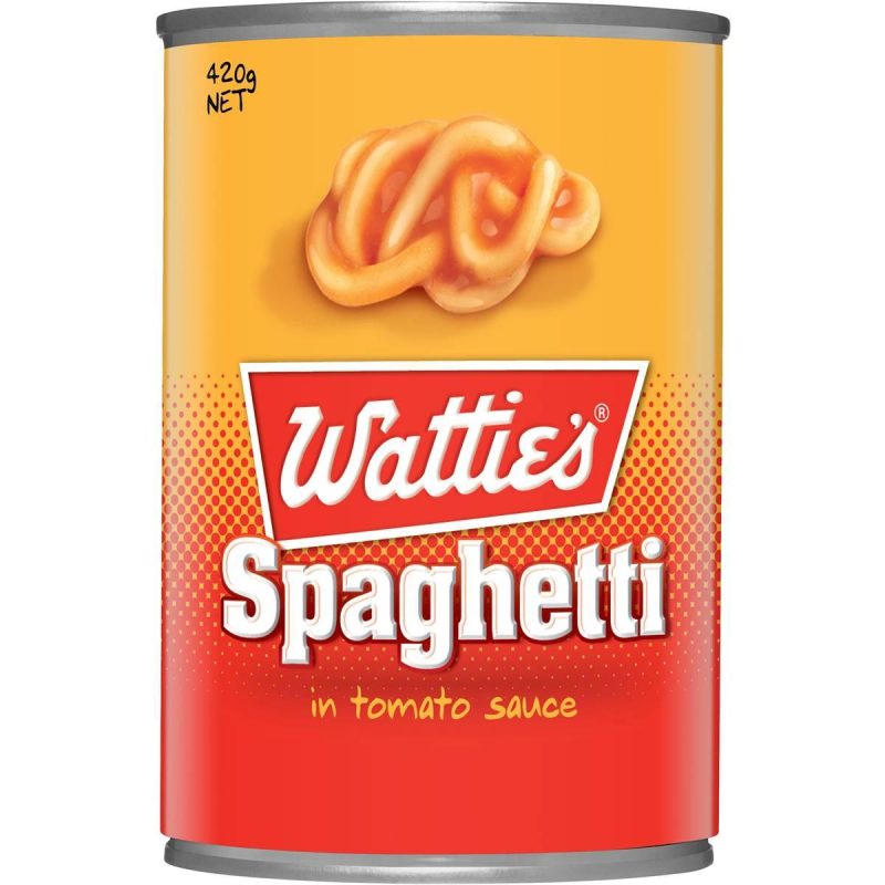 Watties Spaghetti In Tomato Sauce Can 420g