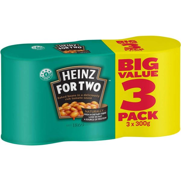 Heinz Baked Beans In Tomato Sauce Can 300g X 3 Cans