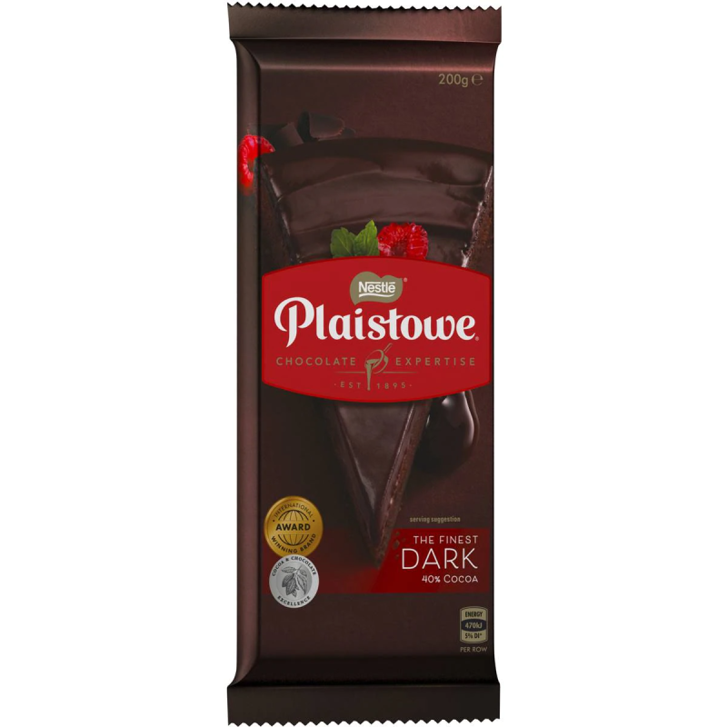 Nestle Plaistowe Dark Cooking Chocolate Block 200g