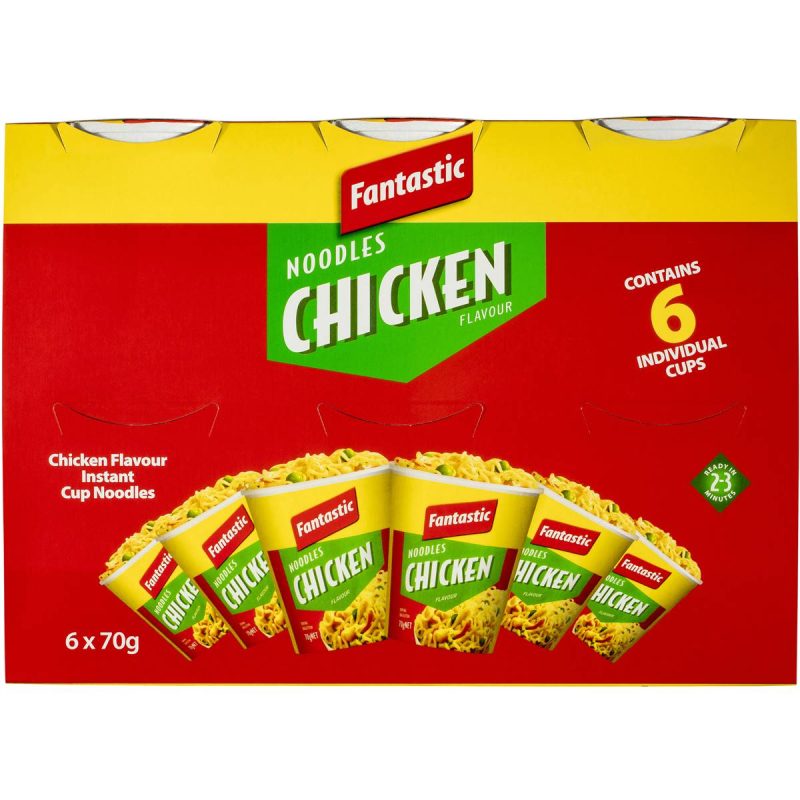 Fantastic Instant Noodles Chicken Cup 70g X 6 Cups