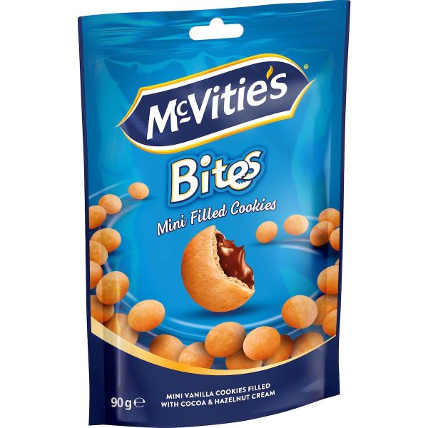 McVities Bites Mini Filled Cookies Vanilla Pack 90g