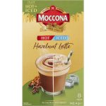 Moccona Iced Hot Hazelnut Latte Coffee Sachets 8 Pack