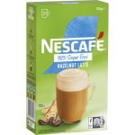 Nescafe Sugar Free Hazelnut Latte Coffee Sachets 10 Pack