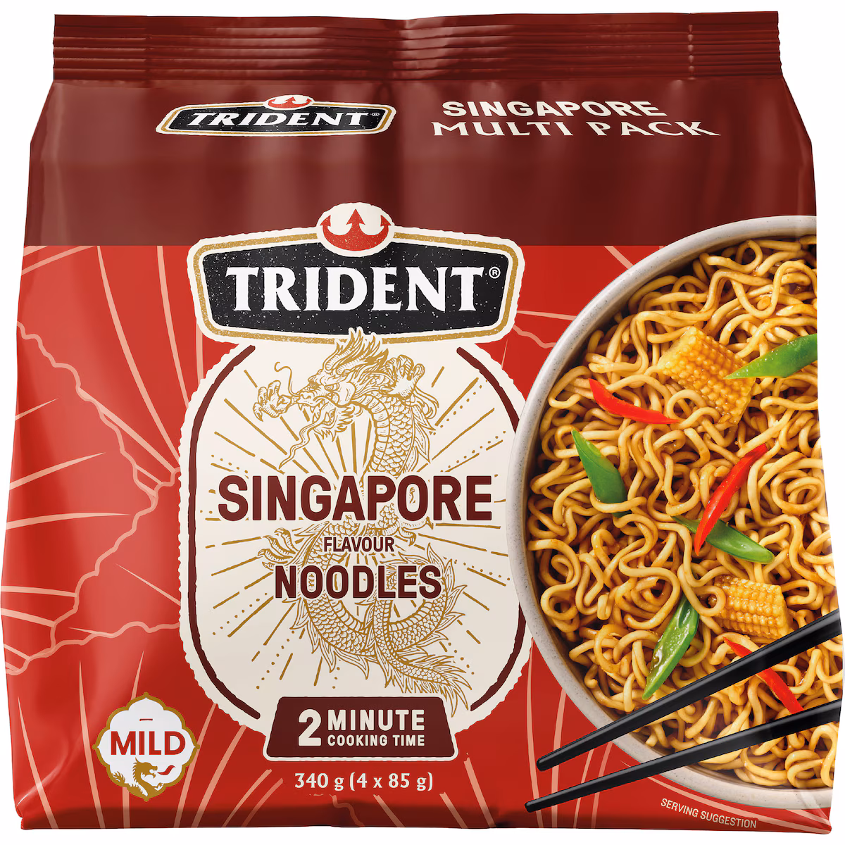Trident Singapore Instant Noodles Pack 85g X 4 Pack