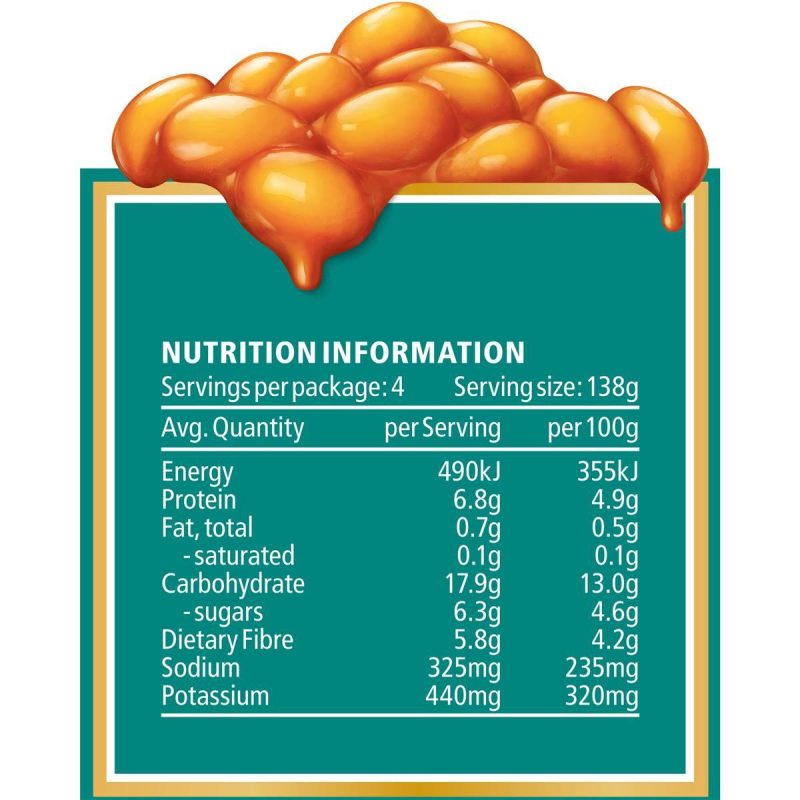 Heinz Baked Beans In Tomato Sauce Salt Reduced Can 555g