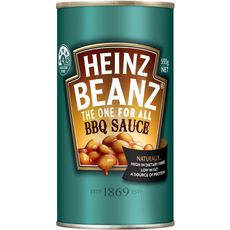 Heinz Baked Beans In BBQ Sauce Can 555g