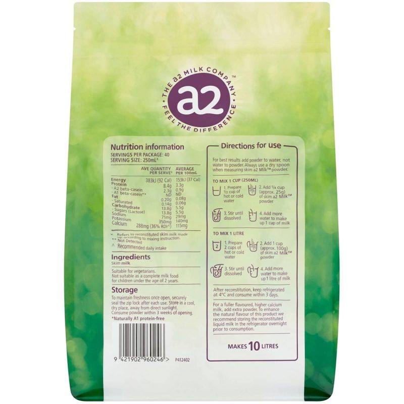 A2 Milk Skim Milk Powder Pouch 1kg