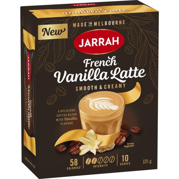 Jarrah French Vanilla Latte Coffee Drink Sachets 10 Pack