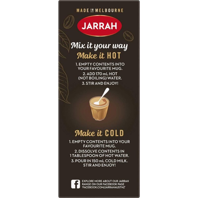Jarrah French Vanilla Latte Coffee Drink Sachets 10 Pack