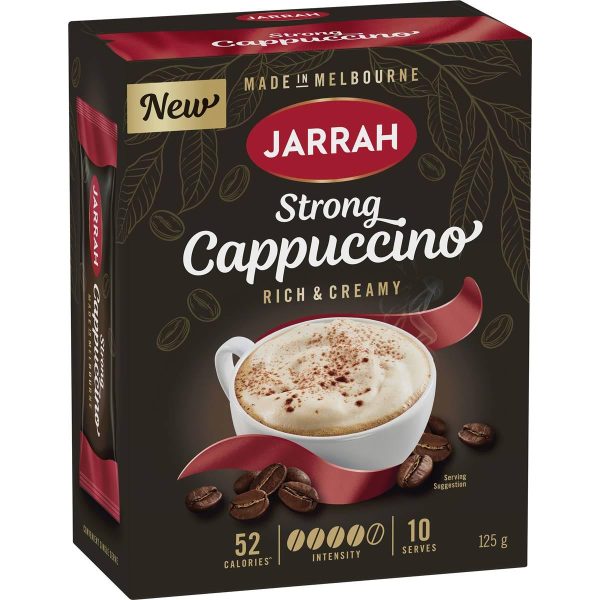 Jarrah Strong Cappuccino Coffee Drink Sachets 10 Pack