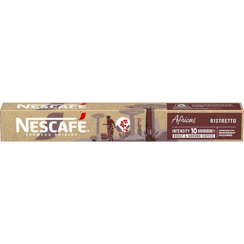 Nescafe Africa Ristretto Coffee Pods Capsules 10 Pack