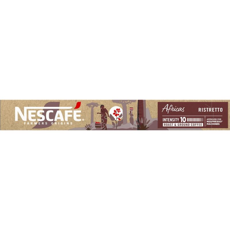 Nescafe Africa Ristretto Coffee Pods Capsules 10 Pack