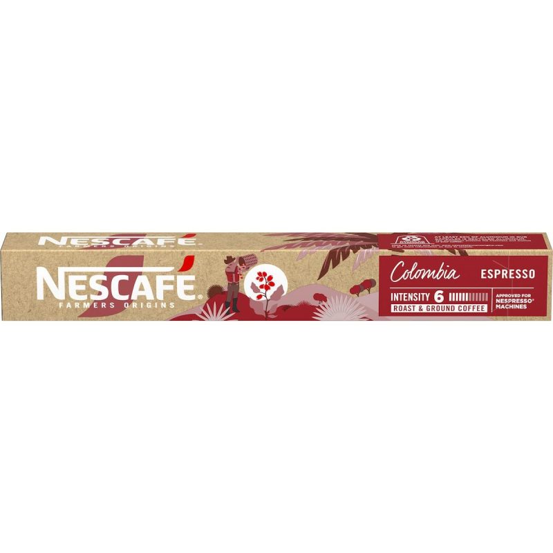 Nescafe Colombia Espresso Coffee Pods Capsules 10 Pack