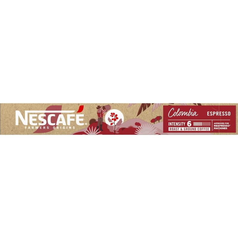 Nescafe Colombia Espresso Coffee Pods Capsules 10 Pack