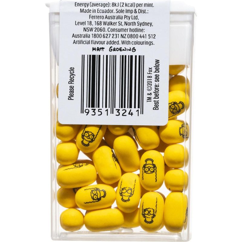 Tic Tac The Simpsons Blueberry Flavoured Mints Special Limited Edition 24g