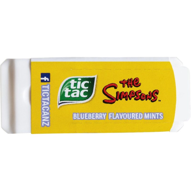 Tic Tac The Simpsons Blueberry Flavoured Mints Special Limited Edition 24g