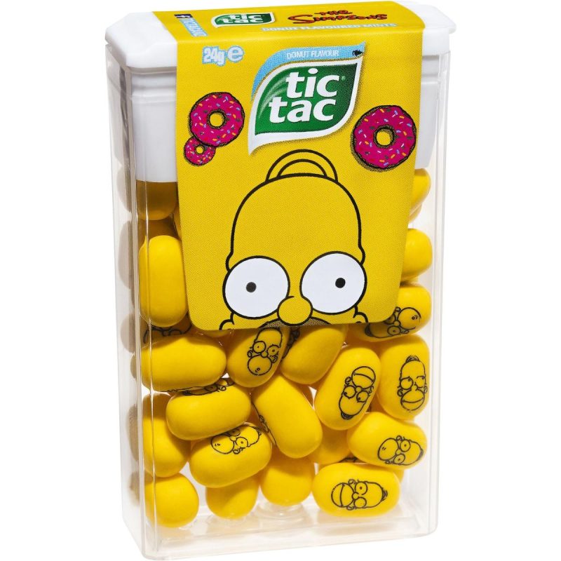 Tic Tac The Simpsons Donut Flavoured Mints Special Limited Edition 24g