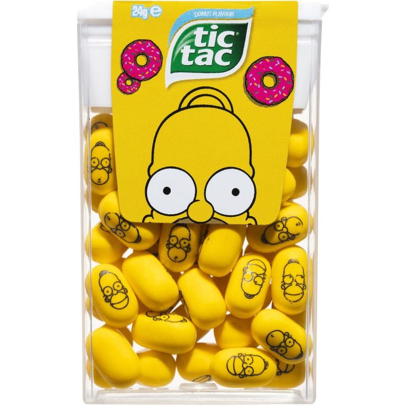 Tic Tac The Simpsons Donut Flavoured Mints Special Limited Edition 24g