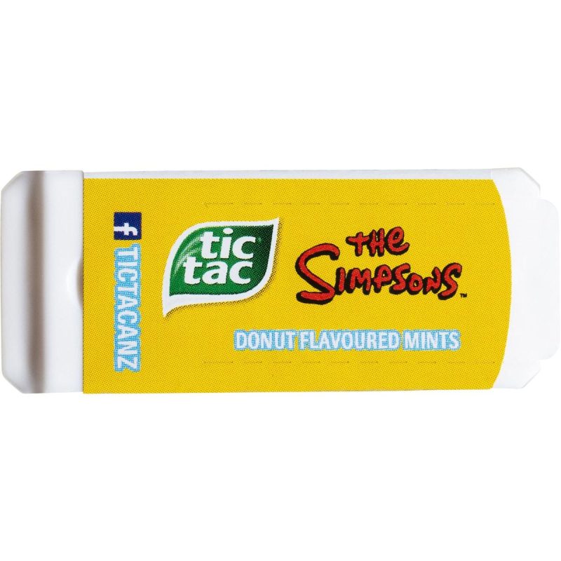 Tic Tac The Simpsons Donut Flavoured Mints Special Limited Edition 24g