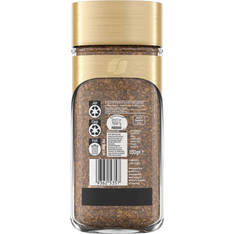 Nescafe Gold Green Blend Smooth Instant Coffee Jar 100g
