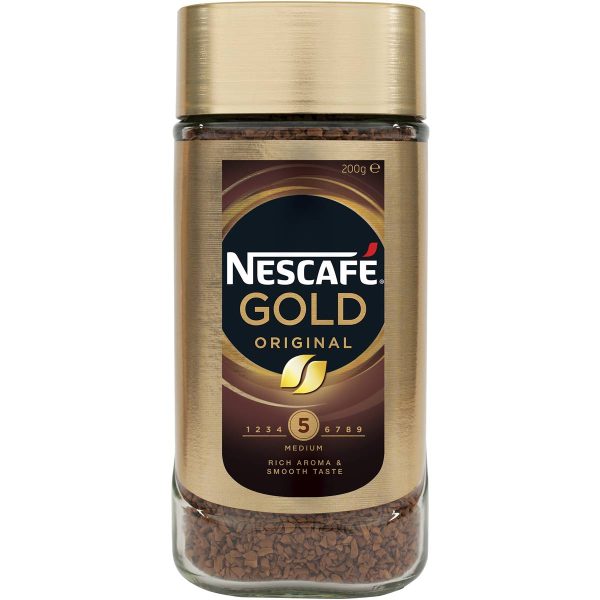 Nescafe Gold Original Medium Roast Instant Coffee Jar 200g