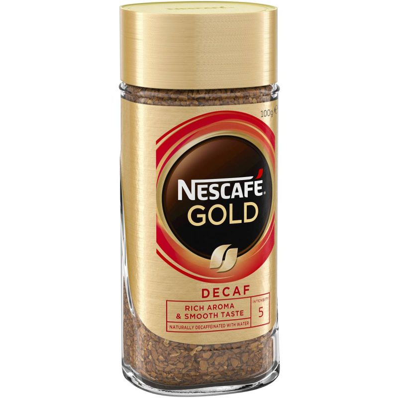 Nescafe Gold Decaf Decaffeinated Medium Roast Instant Coffee Jar 100g