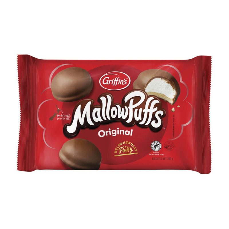 Griffins Mallowpuffs Chocolate Marshmallow Biscuits 200g