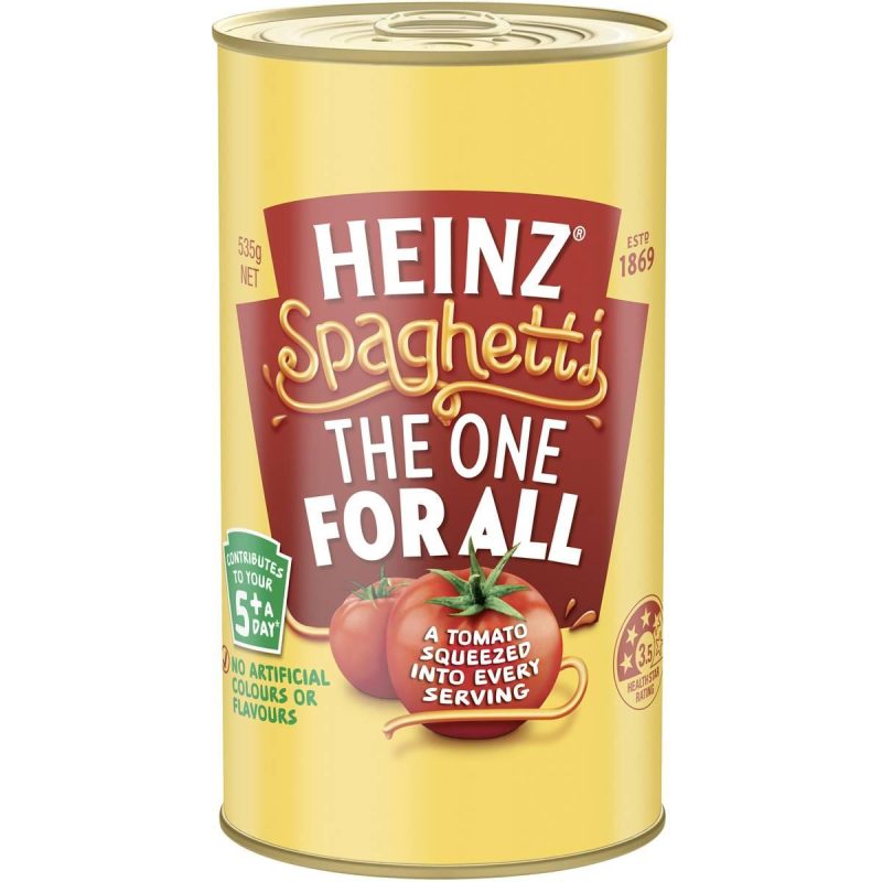 Heinz Spaghetti Tomato and Cheese Sauce Can 535g