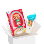 Lucky Charms Cereal Crunch Cup Morning Breakfast Bundle Gift Set