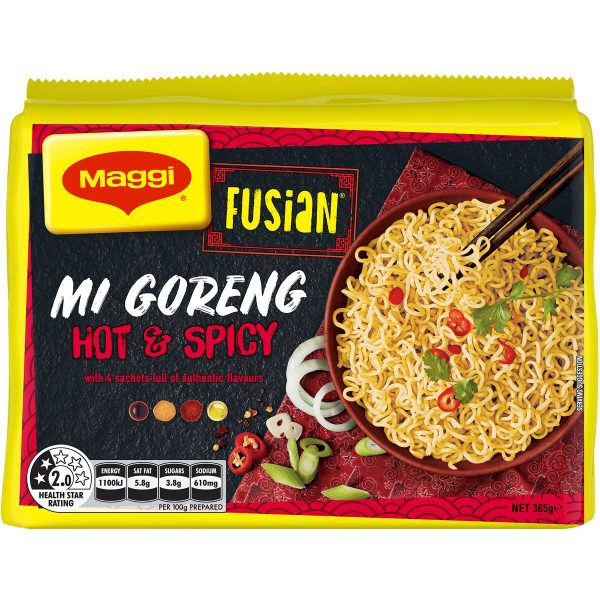 Maggi Fusion Mi Goreng Instant Hot and Spicy Noodles 5 Pack