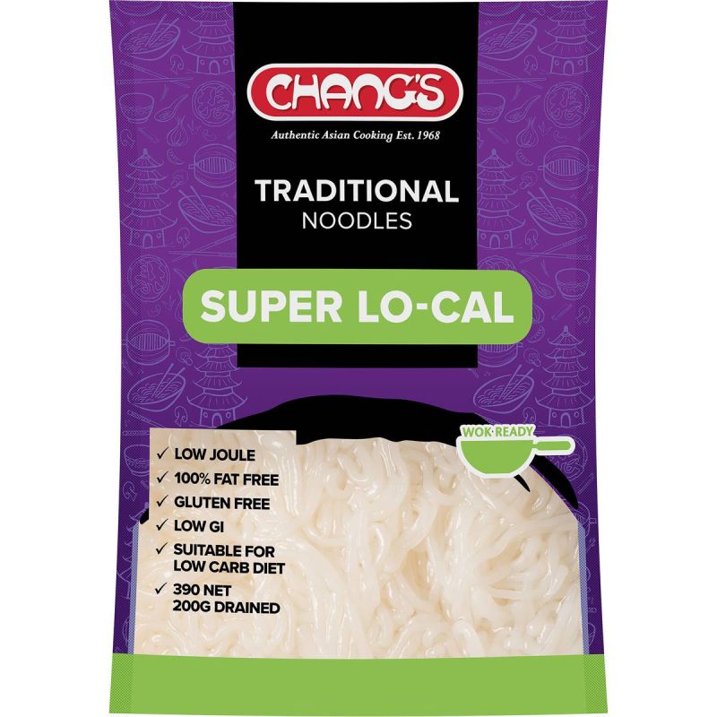 Changs Super Lo-cal Low Calorie Traditional Noodles 390g