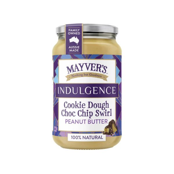 Mayvers Cookie Dough Choc Chip Swirl Peanut Butter Spread
