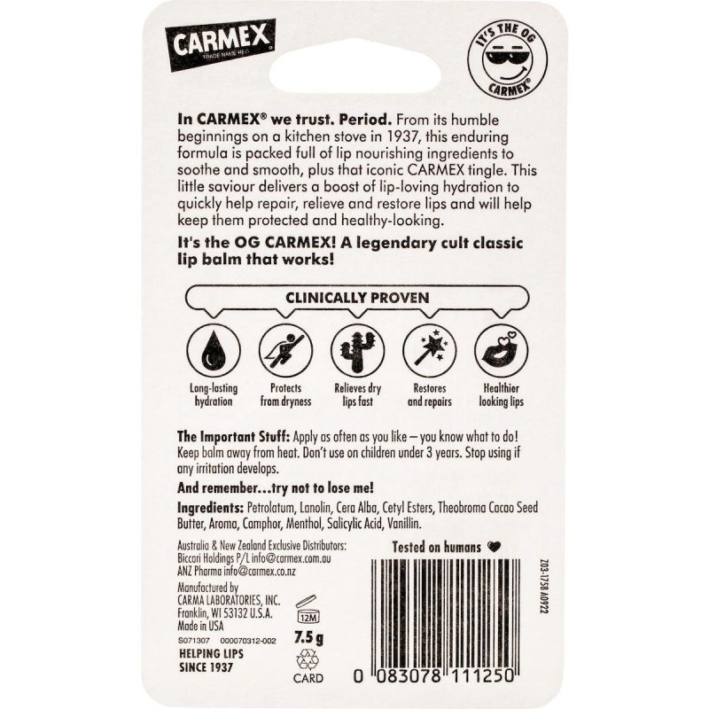 Carmex Lip Balm Moisturising Classic Jar 7g