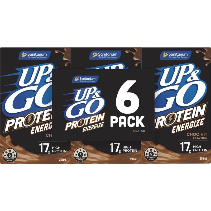 Up & Go Protein Energize Chocolate Cartons 250ml X 6 Cartons