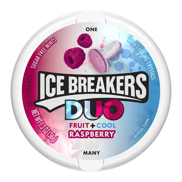 Ice Breakers Duo Raspberry Mints Fruit and Cool Tub 42g X 2 Tubs