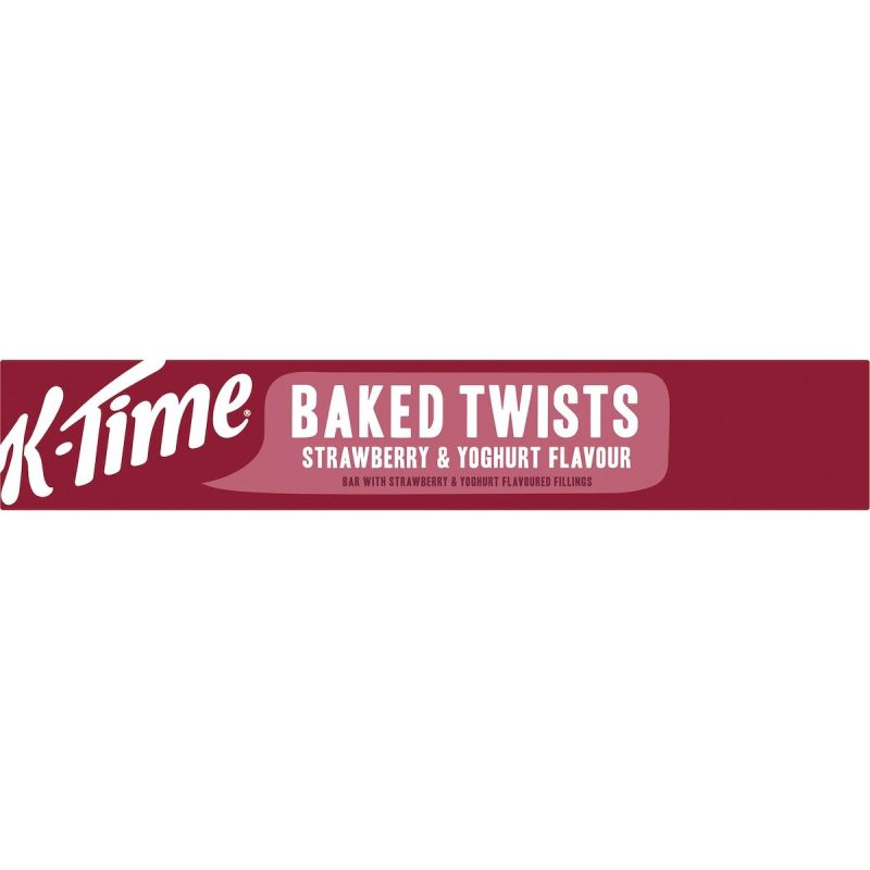 Kelloggs K-Time Baked Twists Strawberry Yoghurt Flavour Snack Bars 5 Pack