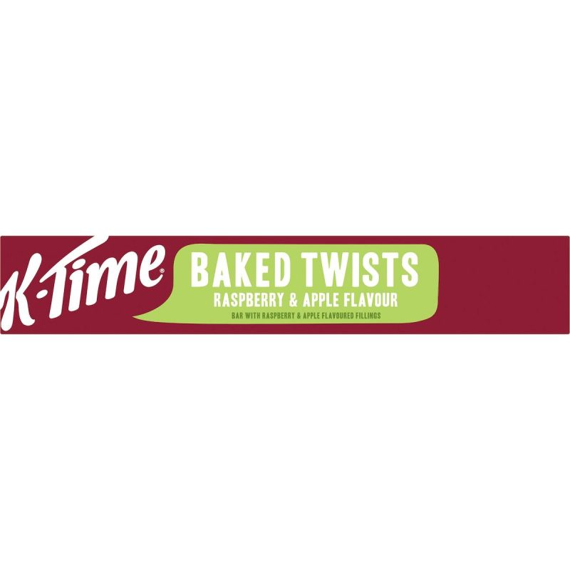 Kelloggs K-Time Baked Twists Raspberry Apple Flavour Snack Bars 5 Pack