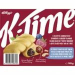 Kelloggs K-Time Baked Twists Strawberry Blueberry Flavour Snack Bars 5 Pack