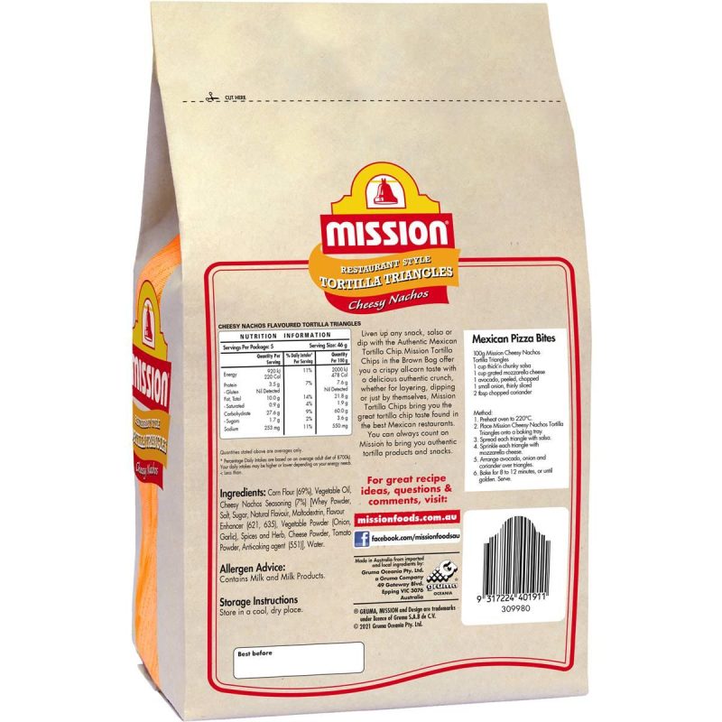 Mission Cheesy Nachos Corn Chips Pack 230g